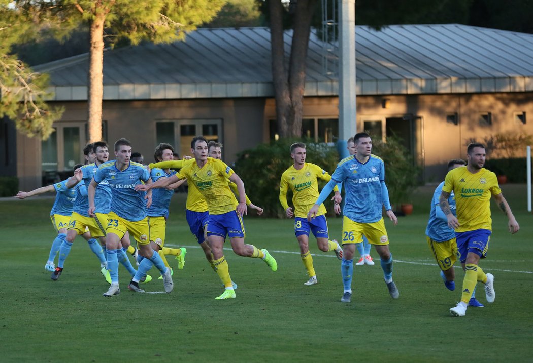 Fotbalisté Zlína uhráli v přípravě s BATE Borisov bezbrankovou remízu