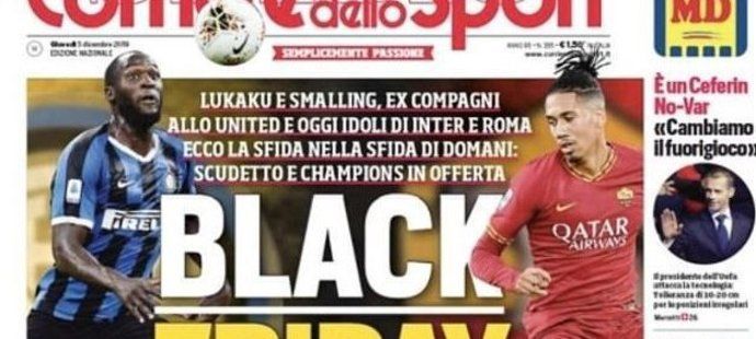 Kontroverzní titulní strana italského deníku Corierre dello Sport