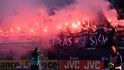Fanoušci Sigmy vytáhly pyrotechniku