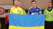 Futsalisté Slavie a Mělníka podpořili Ukrajinu.