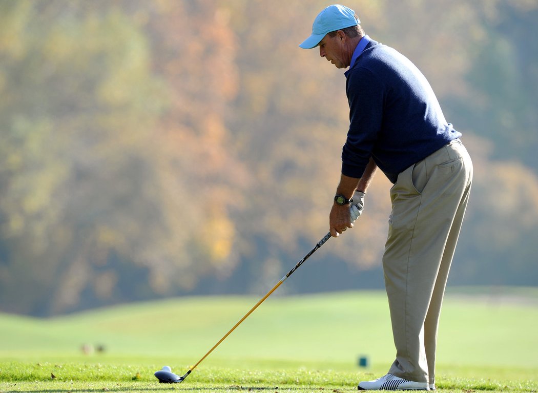 Ivan Lendl a jeho odpal na turnaji pro profesionální učitele a kvalitní amatéry Czech PRO-AM Teaching Tour