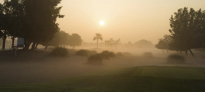 Golfové hřiště v Dubaji, kde se odehrává turnaj Ladies European Tour