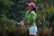 Česká golfistka Klára Spilková na turnaji Indii