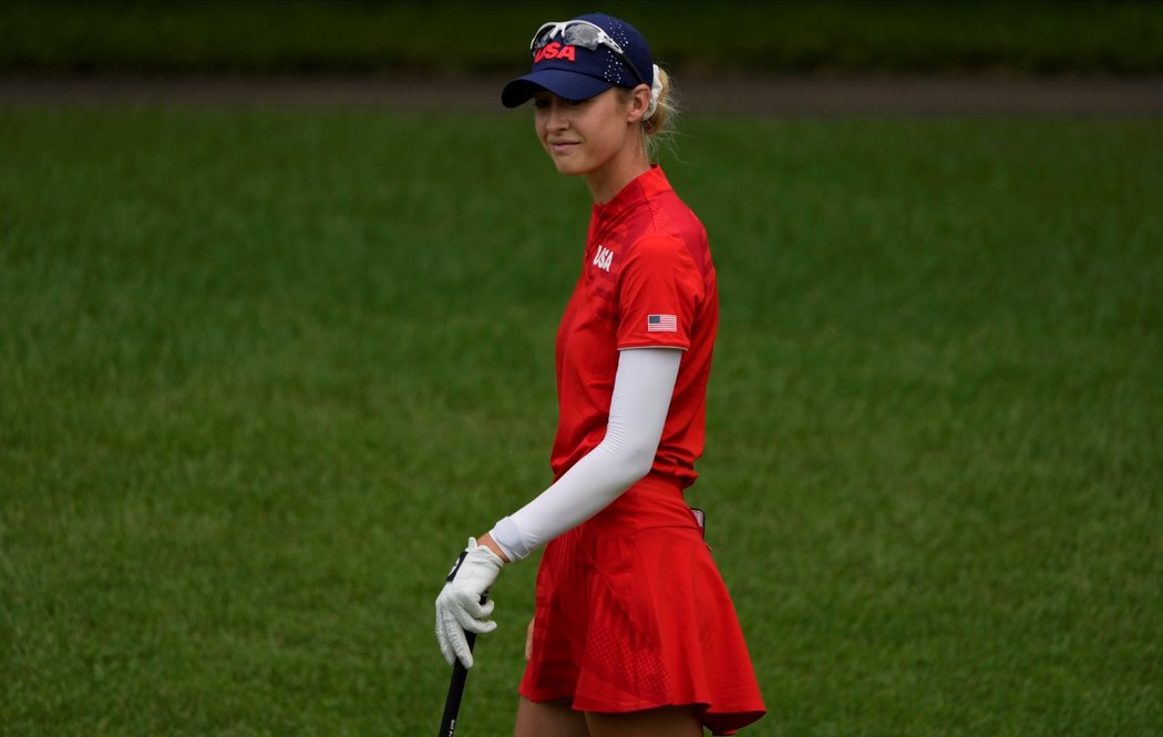 Nelly Kordová se usmívá během 4. kola golfového turnaje v Tokiu