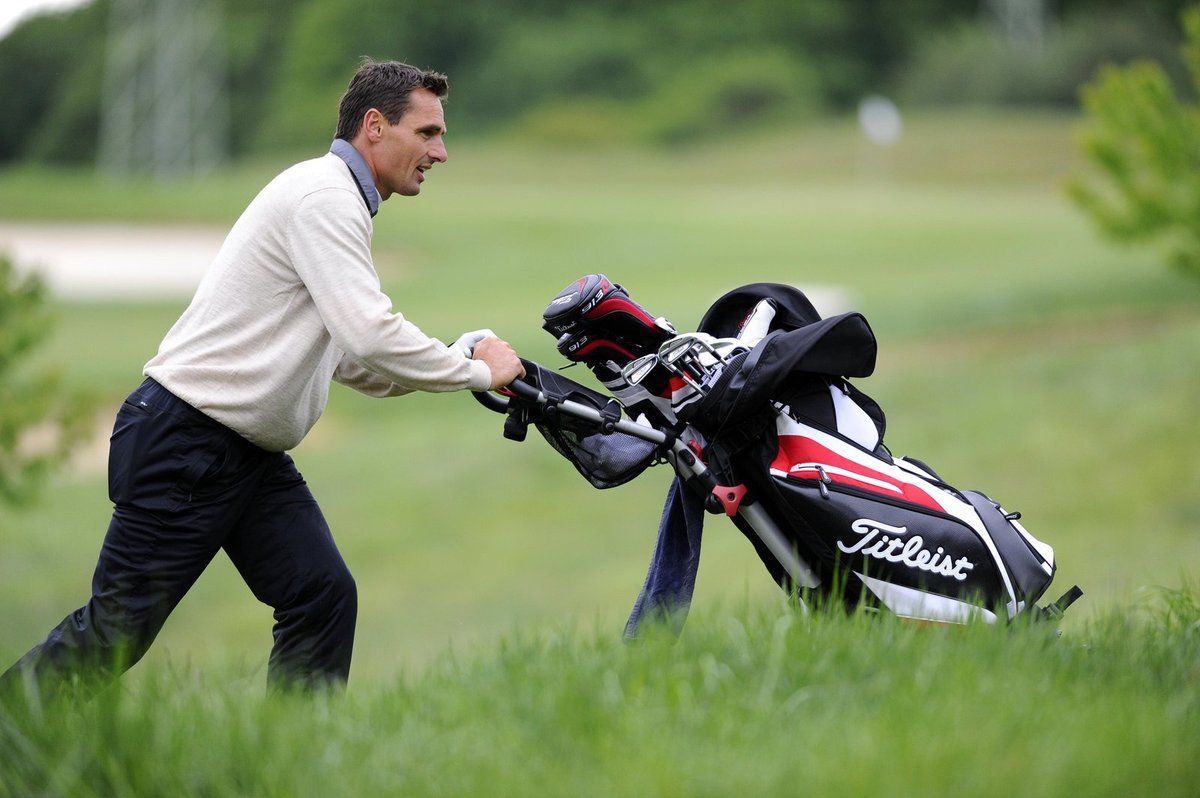 Roman Šebrle při své první účasti na Czech PGA Tour v Kuřimi