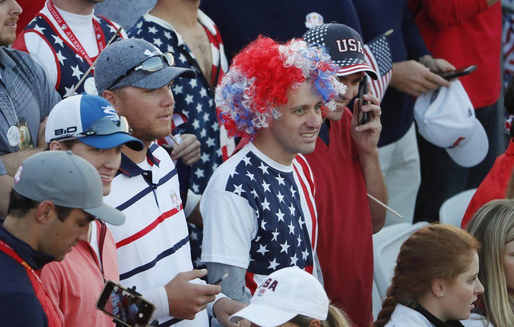 Fanoušci golfového týmu USA na Ryder Cupu