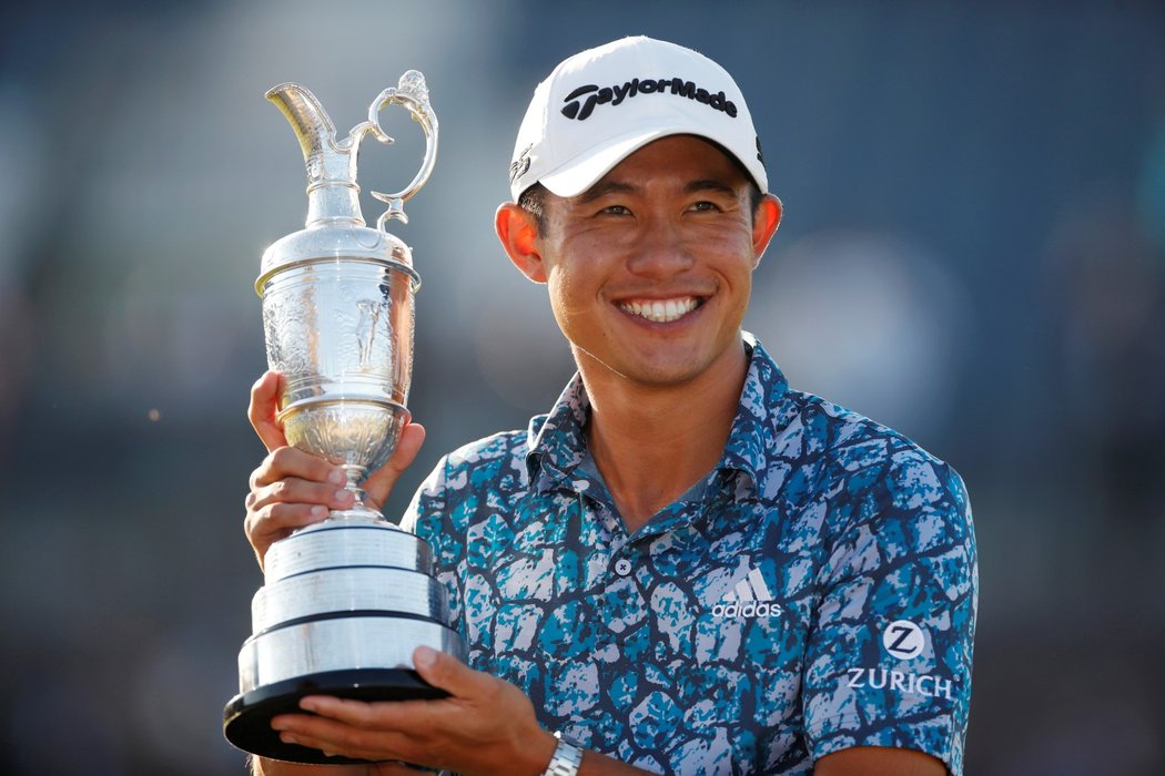 Americký golfista Collin Morikawa vyhrál při svém debutu britské The Open a má druhý major titul