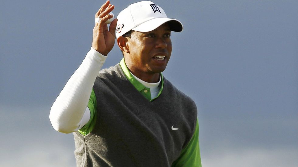 Tiger Woods se na sebe při British Open hněval až příliš nahlas.