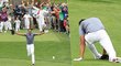 Golfista si při oslavě skvělého úderu poranil kotník