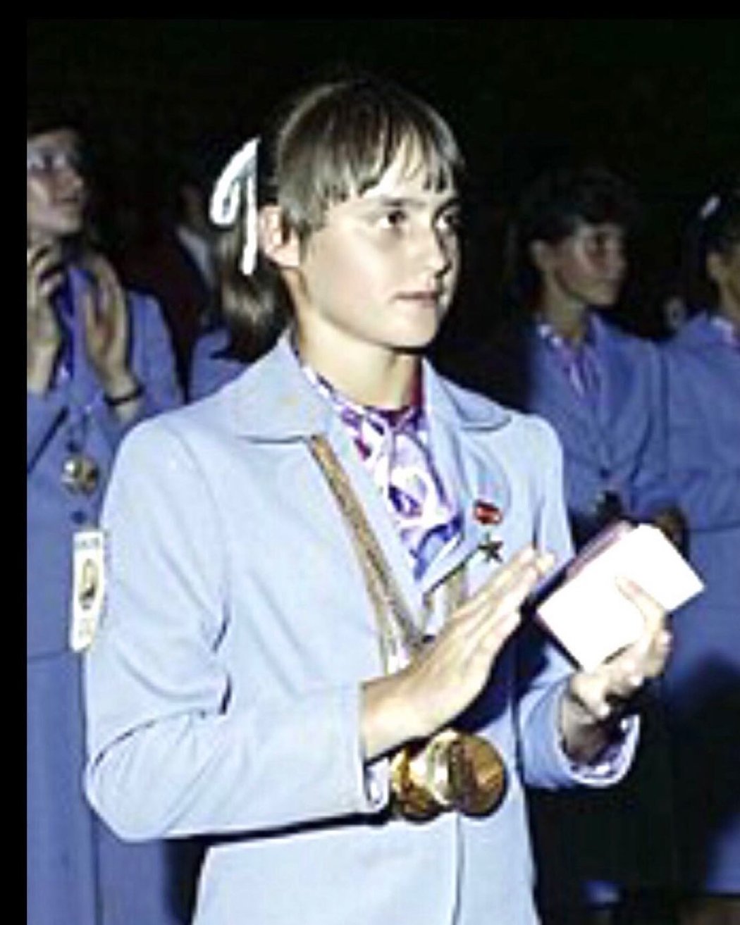Rumunská gymnastka Nadia Comaneciová si v roce 1976 podmanila díky třem zlatým medailím olympiádu v Montrealu.