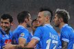 Slovenský fotbalista Marek Hamšík se raduje po druhém gólu Neapole