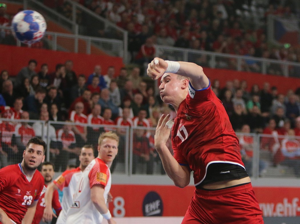 Čeští házenkáři bojovali na mistrovství Evropy s Dánskem
