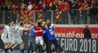 Česká euforie po dramatické výhře nad Makedonií na evropském šampionátu