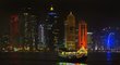 Kouzelné panorama nočního Dauhá, kde se odehraje mistrovství světa házenkářů