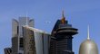 Působivé panorama známých mrakodrapů v Dauhá, které hostí MS házenkářů