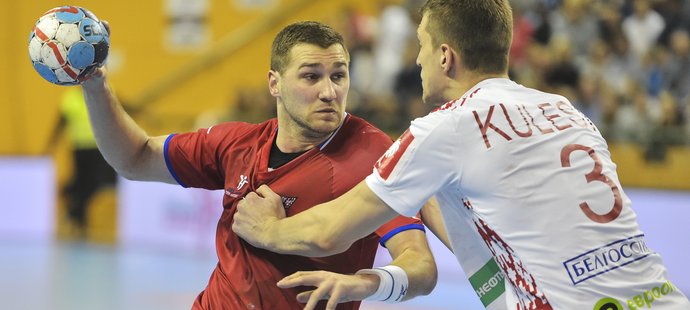Tomáš Babák v kvalifikačním domácím zápase proti Bělorusku