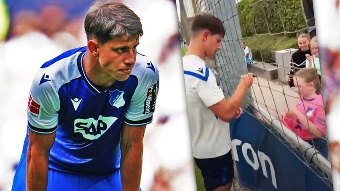Ne, tebe nechci! Mladá fanynka Hoffenheimu odmítla Hložkův podpis na dres Ne, tebe nechci! Mladá fanynka Hoffenheimu odmítla Hložkův podpis na dres