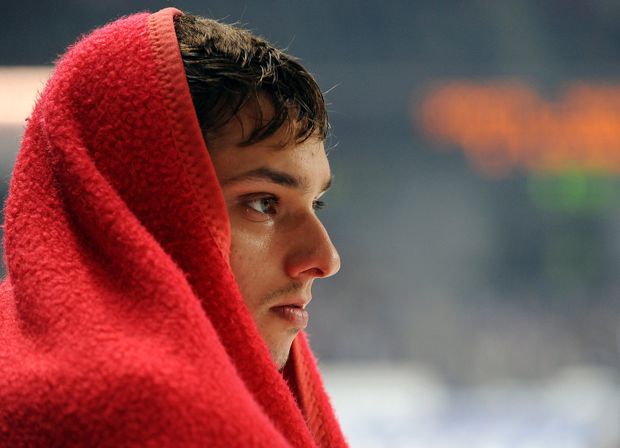 Budějovický brankář Jakub Kovář Budějovický brankář Jakub Kovář