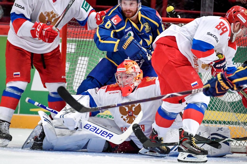 Švédové na úvod Českých hokejových her porazili Rusko 6:4