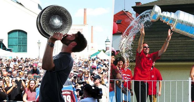 Český brankář Colorada Pavel Francouz přivezl Stanley Cup do Plzně. Jak v minulosti slavili Hašek a Turek?
