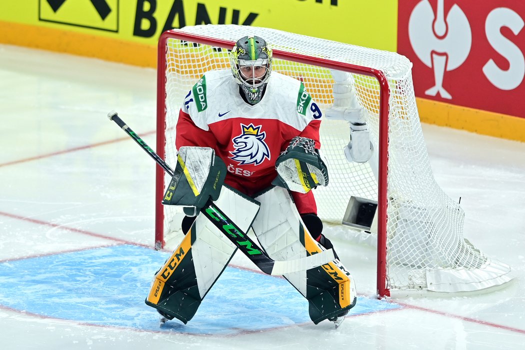 Brankář české národní hokejové reprezentace Marek Langhamer