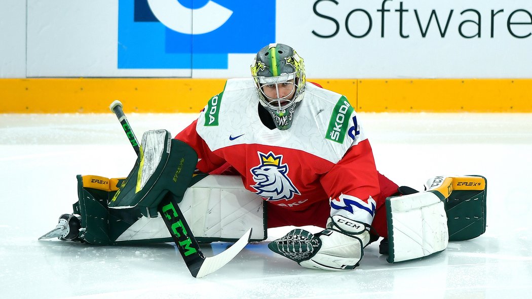 Brankář české národní hokejové reprezentace Marek Langhamer