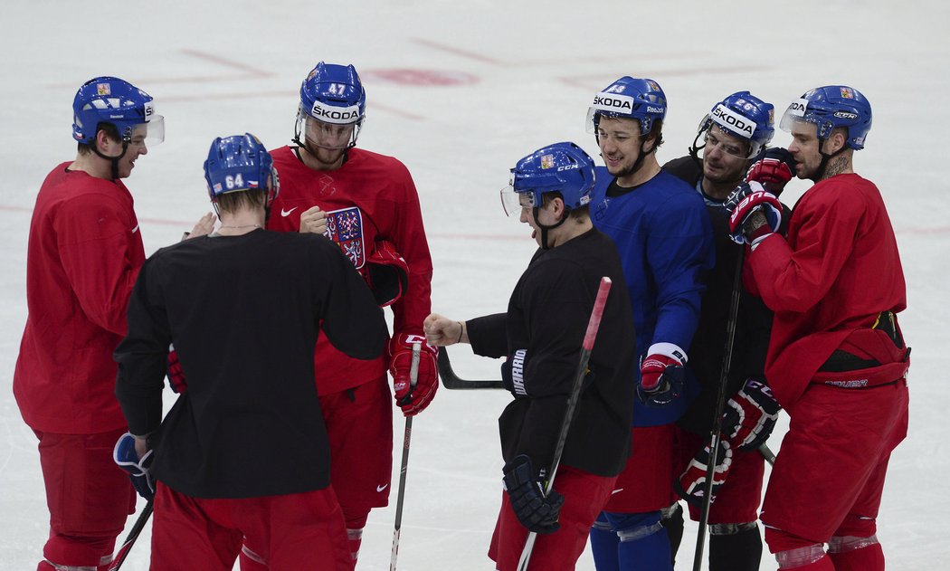 Zleva Tomáš Hertl, Jiří Sekáč, Michal Jordán, Petr Zámorský, Jan Kovář, Martin Zaťovič, Jakub Klepiš.