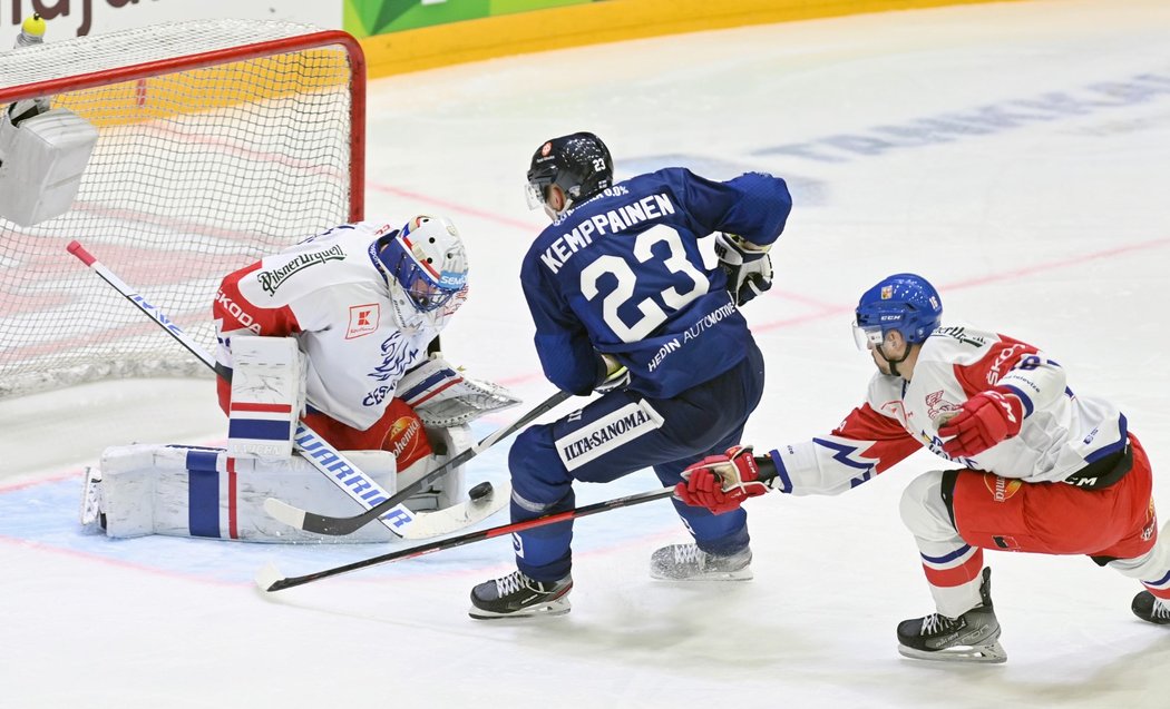 Kryštof Hrabík během reprezentačního zápasu proti Finsku