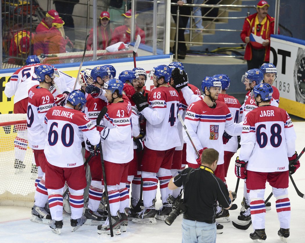 Semifinále je tady! Čeští hokejisté porazili USA a na šampionátu v Bělorusku si zahrají o medaile