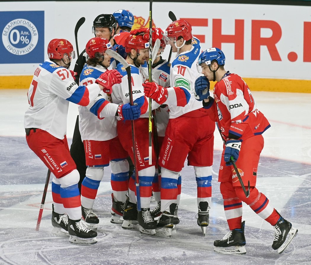 Ruská gólová radost v utkání proti českému národnímu týmu