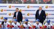 Zklamaní čeští hokejisté po prohraném utkání s Ruskem