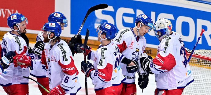 Čeští hokejisté v přípravném utkání před světovým šampionátem