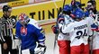 Čeští hokejisté slaví