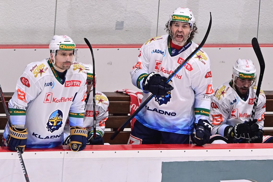 Jaromír Jágr v zápase play off proti Slavii