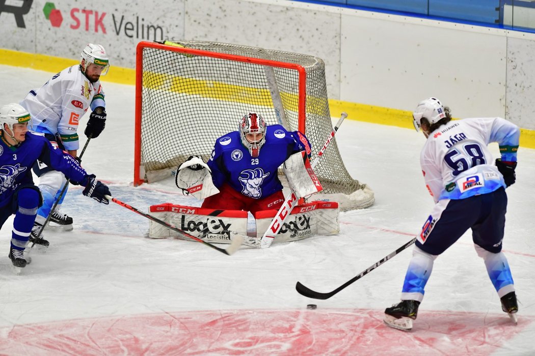 Hokejová legenda Jaromír Jágr v dresu svého milovaného Kladna.