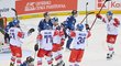 Čeští hokejisté slaví vyrovnání v poslední minutě