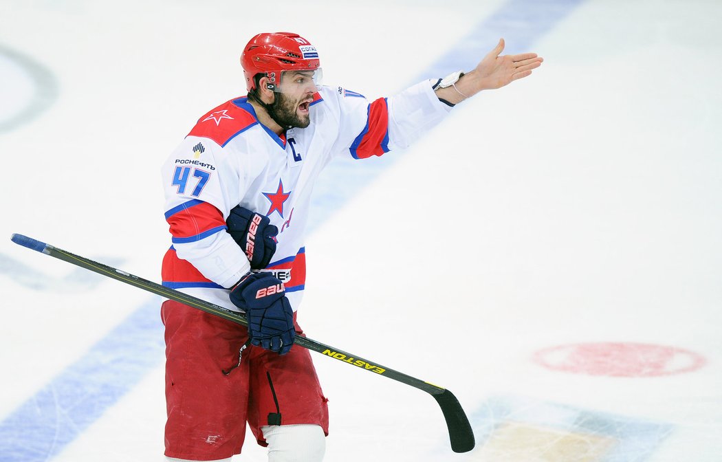 Alexander Radulov v dresu hokejové sborné.