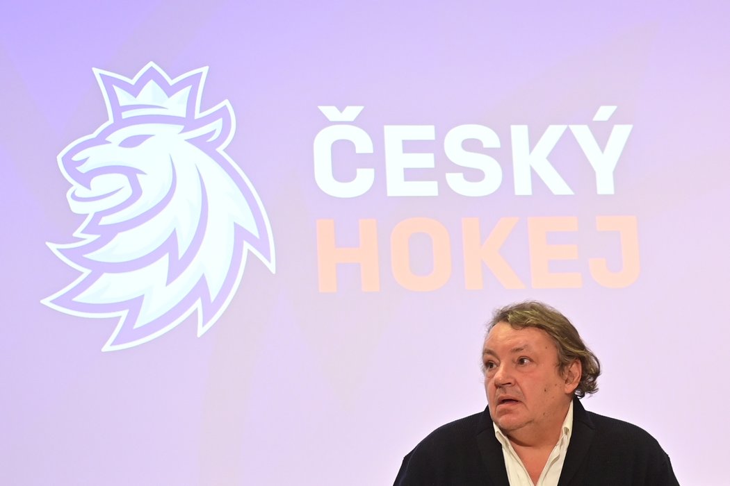 Předseda hokejového svazu Tomáš Král na tiskové konferenci