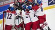 Čeští hokejisté do dvaceti let se radují z úvodního vítězství nad Finskem