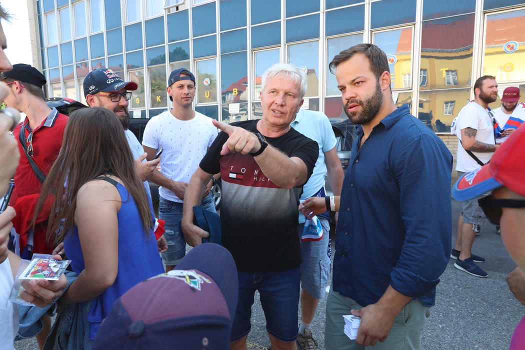 Radko Gudas na hokejové exhibici ve Znojmě