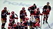 Hradečtí hokejisté smutní po porážce s Libercem