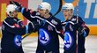 Plzeňští hokejisté se radují z gólu