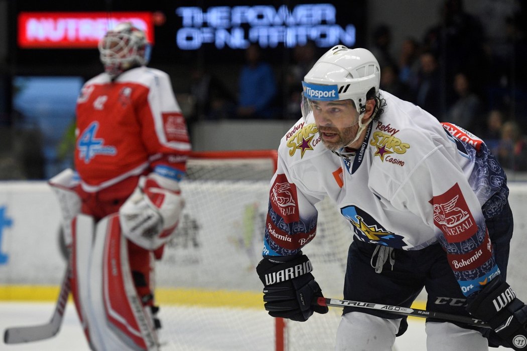 Nestárnoucí matador Jaromír Jágr v domácím utkání Kladna proti Olomouci zářil. Svým gólem odstartoval obrat Rytířů