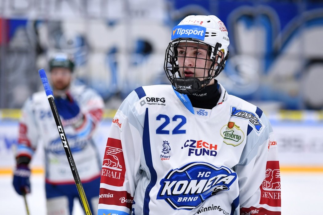 Mladičký útočník Komety Jakub Brabenec v šestnácti letech zažil parádní debut v extralize, proti Hradci Králové se hned trefil