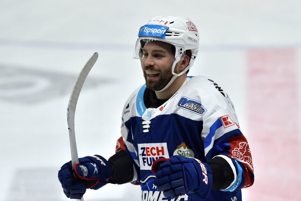 Rakouský střelec Peter Schneider si v dresu Komety Brno připsal první extraligový hattrick