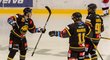 Litvínovští hokejisté se radují z gólu