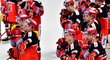 Hradečtí hokejisté smutní po porážce ve východočeském derby