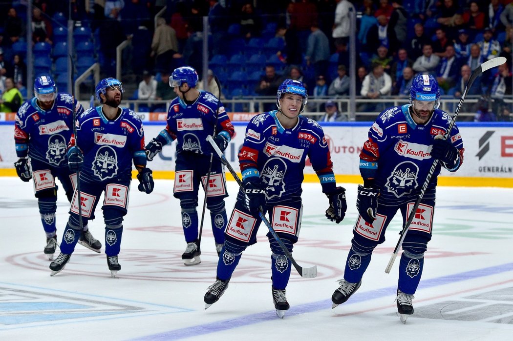 Kladenští hokejisté slaví první sezonní vítězství, kterého dosáhli v Brně