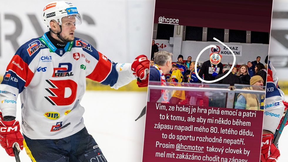 Jeden z fanoušků v Českých Budějovicích během utkání s Pardubicemi napadl dědu útočníka Dynama Jáchyma Kondelíka