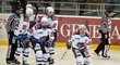 Chomutovští hokejisté se radují z gólu